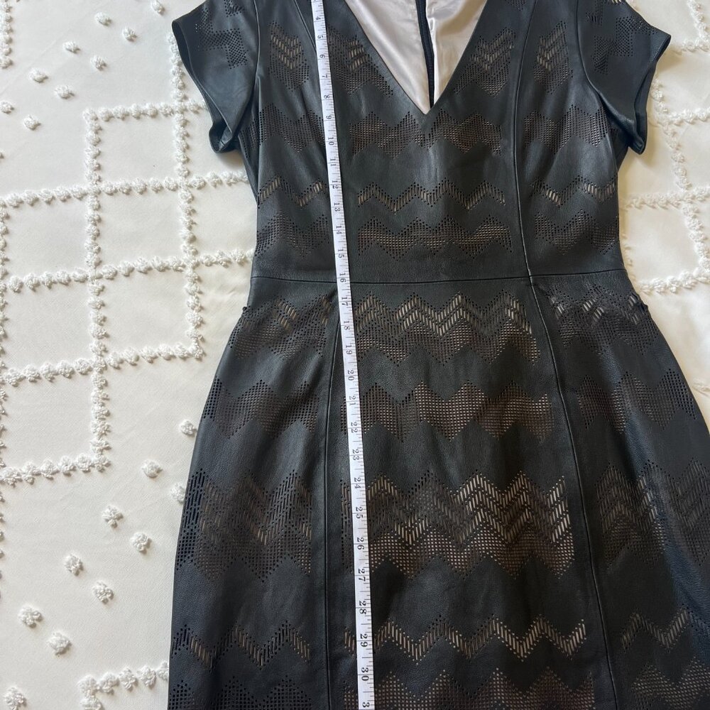 Parker black leather mini dress Large - Picture 12 of 16